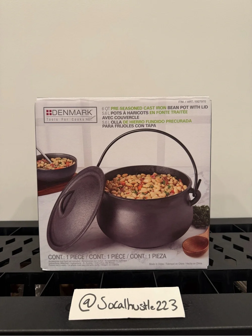 Denmark 6 Qt Cast Iron Cauldron Bean Pot 2026 Halloween NEW